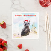 Een chilling Aussie Christmas Koala Servet (Insitu)