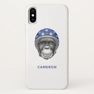 Een chimpansee-motorfietser   Jouw namen toevoegen Case-Mate iPhone Case