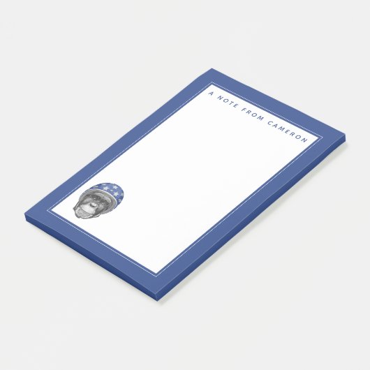 Een chimpansee-motorfietser | Jouw namen toevoegen Post-it® Notes (Schuin)