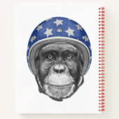 Een chimpansee-motorfietser notitieboek (Achterkant)