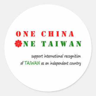 Eén China; één Taiwan Ronde Sticker