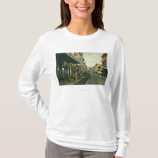 Een Chinatown Street Scene T-shirt (Voorkant)