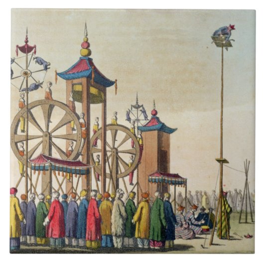 Een Chinees circus, illustratie van Le Costume An Tegeltje (Voorkant)