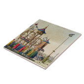 Een Chinees circus, illustratie van Le Costume An Tegeltje (Zijkant)