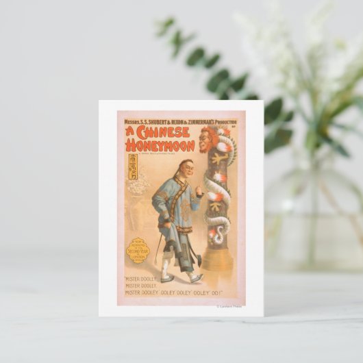 "Een Chinees Poster voor theaterspelen" Briefkaart (Staand voorkant)