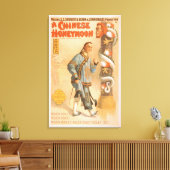 "Een Chinees Poster voor theaterspelen" Canvas Afdruk (Insitu (Woonkamer))
