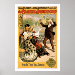 Een Chinees Vintage theaterPoster Honeymoon Poster