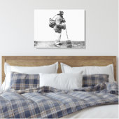 Een Chinese dagarbeider, c.1870 (foto) Canvas Afdruk (Insitu (Slaapkamer))