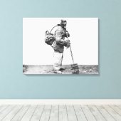 Een Chinese dagarbeider, c.1870 (foto) Canvas Afdruk (Insitu (Houten vloer))