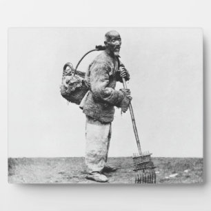 Een Chinese dagarbeider, c.1870 (foto) Fotoplaat
