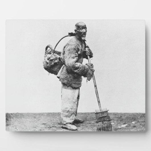 Een Chinese dagarbeider, c.1870 (foto) Fotoplaat (Voorkant)