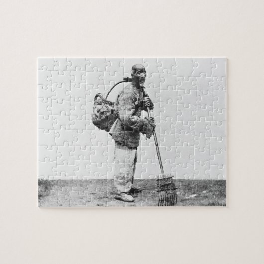 Een Chinese dagarbeider, c.1870 (foto) Legpuzzel (Horizontaal)