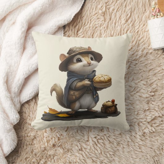 Een Chipmunk uit het oude blok Kussen (Deken)