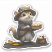 Een Chipmunk uit het oude blok Sticker (Voorkant)