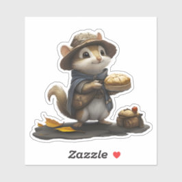 Een Chipmunk uit het oude blok Sticker