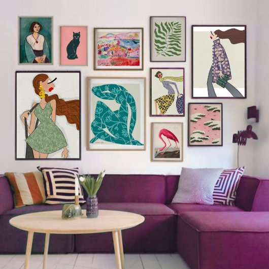 Een chique Herfst winderige dag Mode illustratie Briefkaart