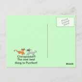 Een chiropractor Purrt Reminder CARD Briefkaart (Achterkant)