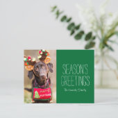 Een Chocolate Labrador Retriever hond Briefkaart (Staand voorkant)