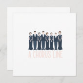 Een Chorus Line Choir Singings Choral Music Gift Kaart (Voorkant / Achterkant)