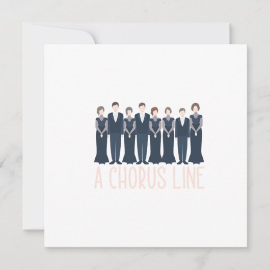 Een Chorus Line Choir Singings Choral Music Gift Kaart (Voorkant)