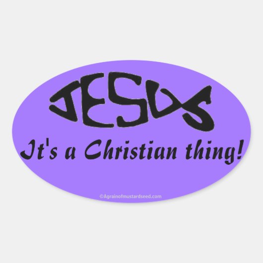Een Christelijk ding Ovale Sticker (Voorkant)