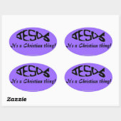 Een Christelijk ding Ovale Sticker (Vel)
