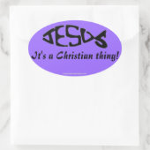 Een Christelijk ding Ovale Sticker (Tas)