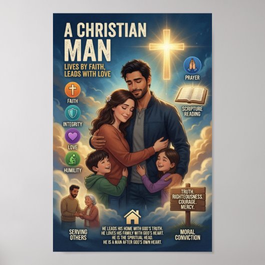 Een christelijke man poster (Voorkant)