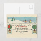 EEN CHRISTMAS-BERICHT BRIEFKAART (Voorkant / Achterkant)