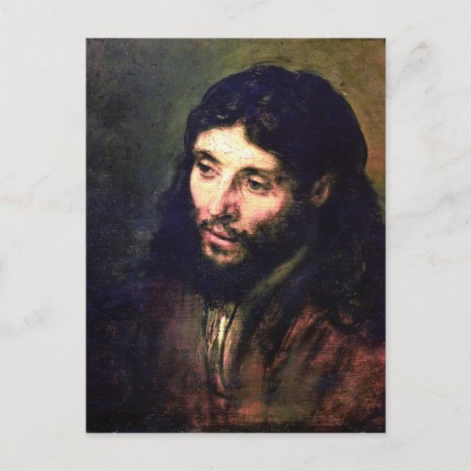 Een Christus na het leven door Rembrandt Briefkaart (Voorkant)