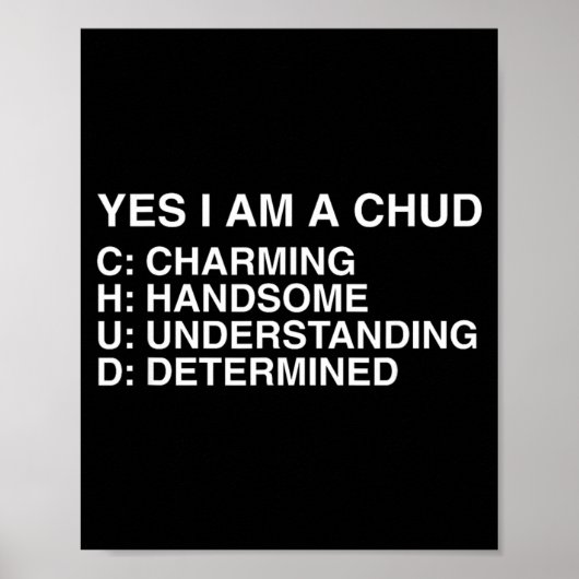 Een CHUD Grappige Ontwrichte Gen Z Meme Slang Brai Poster (Voorkant)