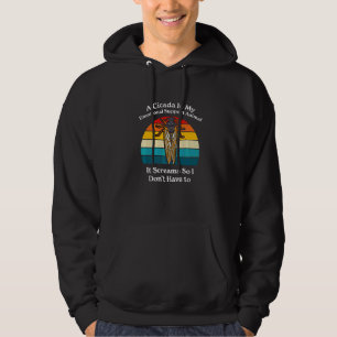 Een Cicada is mijn emotionele ondersteuningsdier   Hoodie