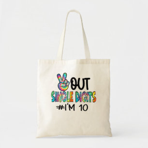 Eén cijfer voor de vrede ik ben 10 10e Stropdas Tote Bag