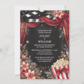 Een Cinema Retro Movie Ticket Populairste Bruiloft Kaart (Voorkant)