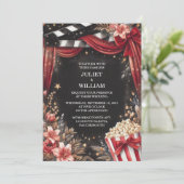 Een Cinema Retro Movie Ticket Populairste Bruiloft Kaart (Staand voorkant)