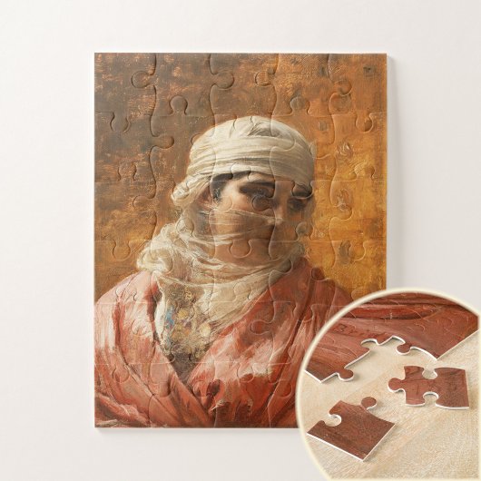 Een Circassiaan door Frederick Arthur Bridgman, Ar Legpuzzel