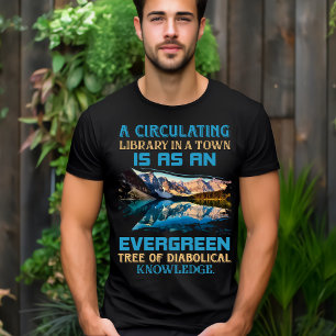 Een circulerende bibliotheek is een groene boom T- T-shirt