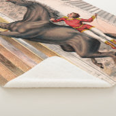 Een circusartiest die op een springpaard rijdt sherpa deken (3/4)