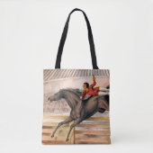 Een circusartiest die op een springpaard rijdt tote bag (Voorkant)