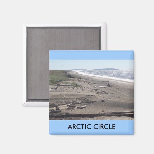 Een cirkel, ARCTISCHE CIRKEL Magneet (Voorkant / Achterkant)