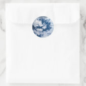Een cirkel in de wolken ronde sticker (Tas)