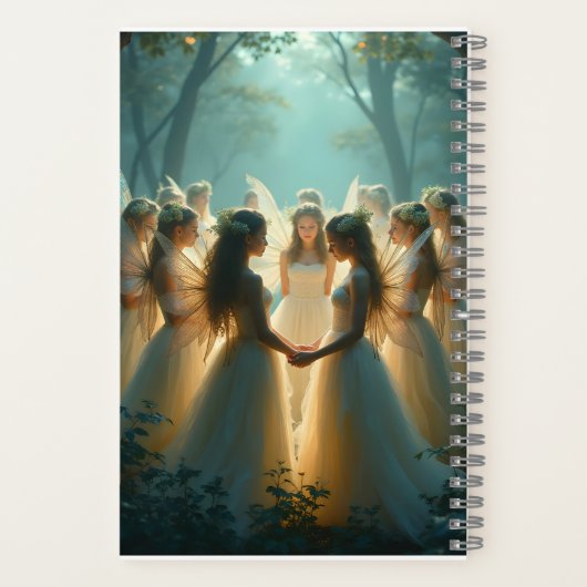 Een cirkel van feeën spiraal Notitieboek (Achterkant)