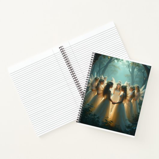 Een cirkel van feeën spiraal Notitieboek (Binnen)