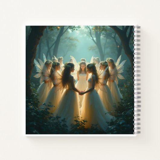 Een cirkel van feeën spiraal Notitieboek (Achterkant)