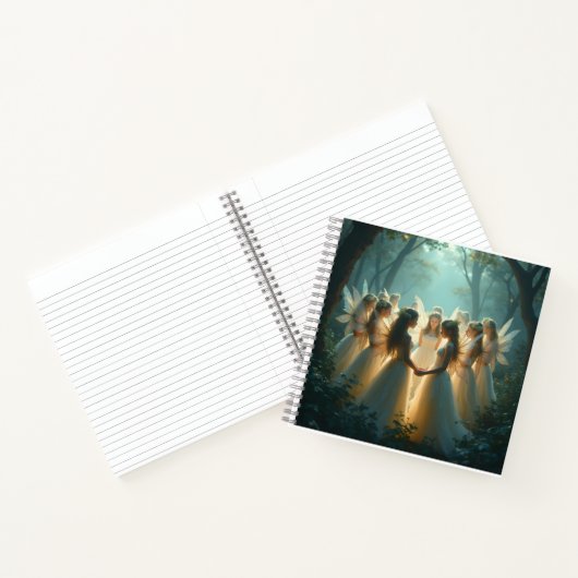 Een cirkel van feeën spiraal Notitieboek (Binnen)
