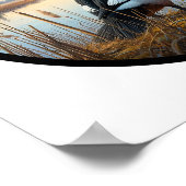 Een cirkelvormig 3D-Afbeelding van een gewone Gold Poster (Hoek)