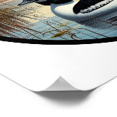 Een cirkelvormig 3D-Afbeelding van een gewone Gold Poster (Hoek)