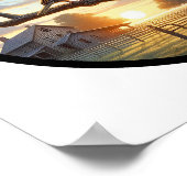 Een cirkelvormig 3D-Afbeelding van een huiselijke Poster (Hoek)