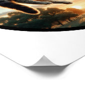 Een cirkelvormig 3D-Afbeelding van een huiselijke  Poster (Hoek)