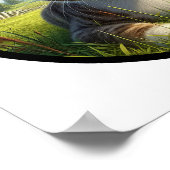 Een cirkelvormig 3D-Afbeelding van een huiselijke Poster (Hoek)